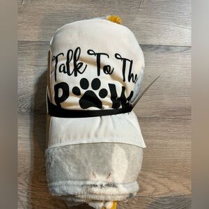 “Talk To The Paw”  Cat Printed Plush Throw  50” x 60”